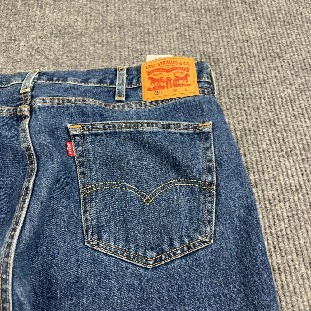 Levis 550 Jeans Mens 43x34 Blue Cotton Relaxed Fit Denim Streetwear‎ Casual